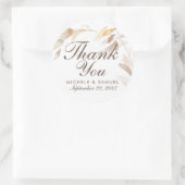 秋の紅葉ステッカーに感謝 ラウンドシール (バッグ)