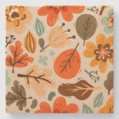 秋の紅葉ストーンコースター ストーンコースター (正面)