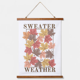 秋の紅葉セーター 吊り下げ型タペストリー