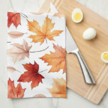 秋の紅葉テラコッタブラウンボホパターン キッチンタオル<br><div class="desc">秋の紅葉テラコッタブラウンボホパターン秋ホームキッチンデコール</div>