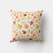 秋の紅葉テラコッタブラウンボホパターン クッション (裏面)