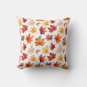 秋の紅葉テラコッタブラウンボホパターン クッション (正面)