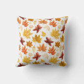 秋の紅葉テラコッタブラウンボホパターン クッション (裏面)