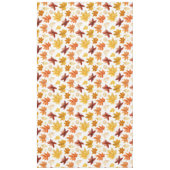 秋の紅葉テラコッタブラウンボホパターン テーブルクロス (正面)