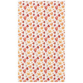 秋の紅葉テラコッタブラウンボホパターン テーブルクロス (正面)