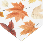 秋の紅葉テラコッタブラウンボホパターン ロングテーブルランナー (コーナー)