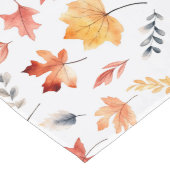 秋の紅葉テラコッタブラウンボホパターン ロングテーブルランナー (コーナー)