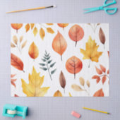 秋の紅葉テラコッタブラウンボホパターン 薄葉紙 (クラフト)