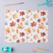 秋の紅葉テラコッタブラウンボホパターン 薄葉紙 (クラフト)