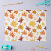 秋の紅葉テラコッタブラウンボホパターン 薄葉紙 (クラフト)