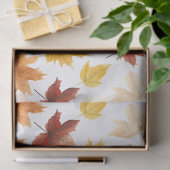 秋の紅葉テラコッタブラウンボホパターン 薄葉紙 (ギフト)