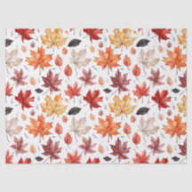 秋の紅葉テラコッタブラウンボホパターン