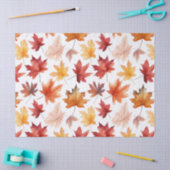 秋の紅葉テラコッタブラウンボホパターン 薄葉紙 (クラフト)