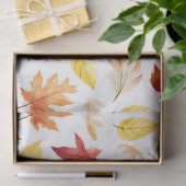 秋の紅葉テラコッタブラウンボホパターン 薄葉紙 (ギフト)