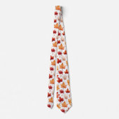 秋の紅葉テラコッタブラウンボホ結婚ズ ネクタイ (裏面)