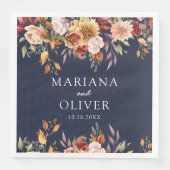 秋の紅葉ネイビーブルー結婚ズ (正面)