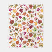 秋の紅葉ハーベストアーストーンパターン フリースブランケット (正面)