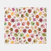 秋の紅葉ハーベストアーストーンパターン フリースブランケット (正面(横))