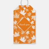 秋の紅葉パターンありがとう ギフトタグ (裏面)