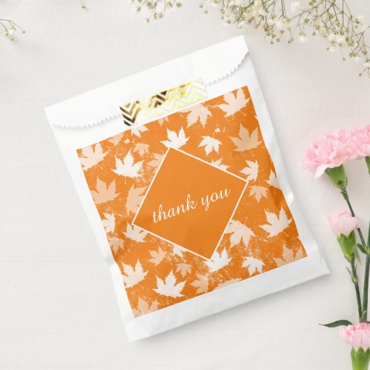 秋の紅葉パターンありがとう フェイバーバッグ (封をした状態)