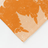 秋の紅葉パターンモノグラム フリースブランケット (角)