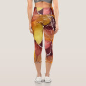 秋の紅葉パターン カプリレギンス (裏面)