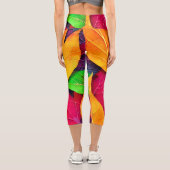 秋の紅葉パターン カプリレギンス (裏面)