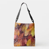 秋の紅葉パターン クロスボディバッグ (裏面)