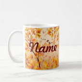 秋の紅葉パーソナライズされたコーヒーマグ、カップ コーヒーマグカップ (左)