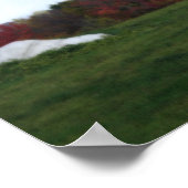 秋の紅葉フィールドロック自然プリント ポスター (角)