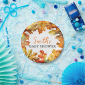 秋の紅葉ベビーシャワー ペーパープレート (パーティー)