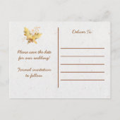 秋の紅葉ライブラリカード日付の保存 | 案内ポストカード (裏面)