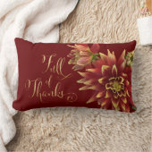 秋の紅葉感謝していの金ゴールドブルゴーニュ ランバークッション (ブランケット)