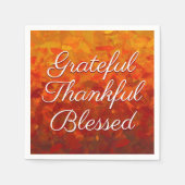 秋の紅葉感謝の気持ち賛美 スタンダードカクテルナプキン (正面)