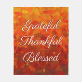 秋の紅葉感謝の気持ち賛美 フリースブランケット (正面)
