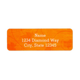 秋の紅葉感謝祭住所 シール