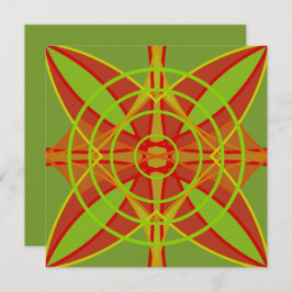 秋の紅葉抽象芸術幾何学的デザイン カード