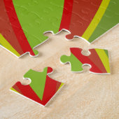 秋の紅葉抽象芸術幾何学的デザイン ジグソーパズル (側面)