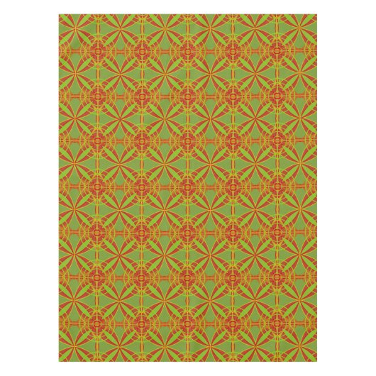 秋の紅葉抽象芸術幾何学的デザイン テーブルクロス (正面)