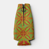 秋の紅葉抽象芸術幾何学的デザイン ボトルクーラー (裏面)