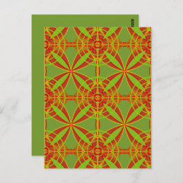 秋の紅葉抽象芸術幾何学的デザイン ポストカード