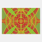 秋の紅葉抽象芸術幾何学的デザイン ラッピングペーパーシート (正面2)