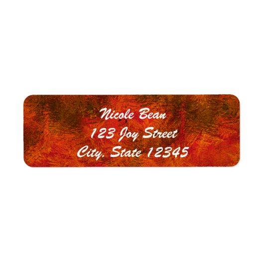 秋の紅葉招待状 ラベル (正面)