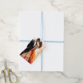 秋の紅葉新郎新婦 ギフトタグ (より糸付き)