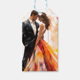 秋の紅葉新郎新婦 ギフトタグ