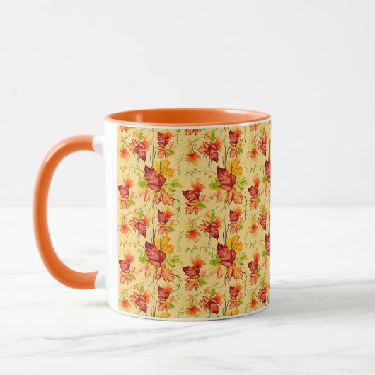 秋の紅葉模様マグカップ マグカップ (左)