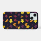 秋の紅葉模様 iPhone 15ケース (裏面横)