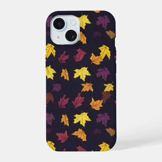 秋の紅葉模様 iPhone 15ケース (裏面)