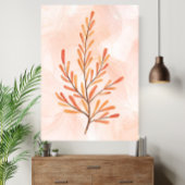 秋の紅葉水彩植物学 キャンバスプリント