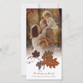 秋の紅葉素朴ハッピー感謝祭の写真 シーズンカード (正面)